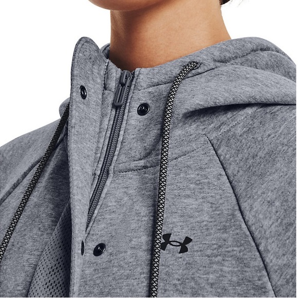 ⭐️Womens Rival Fleece Mesh Full Zip Hoodie by Under Armour, Large/Teal - Picture 13 of 13